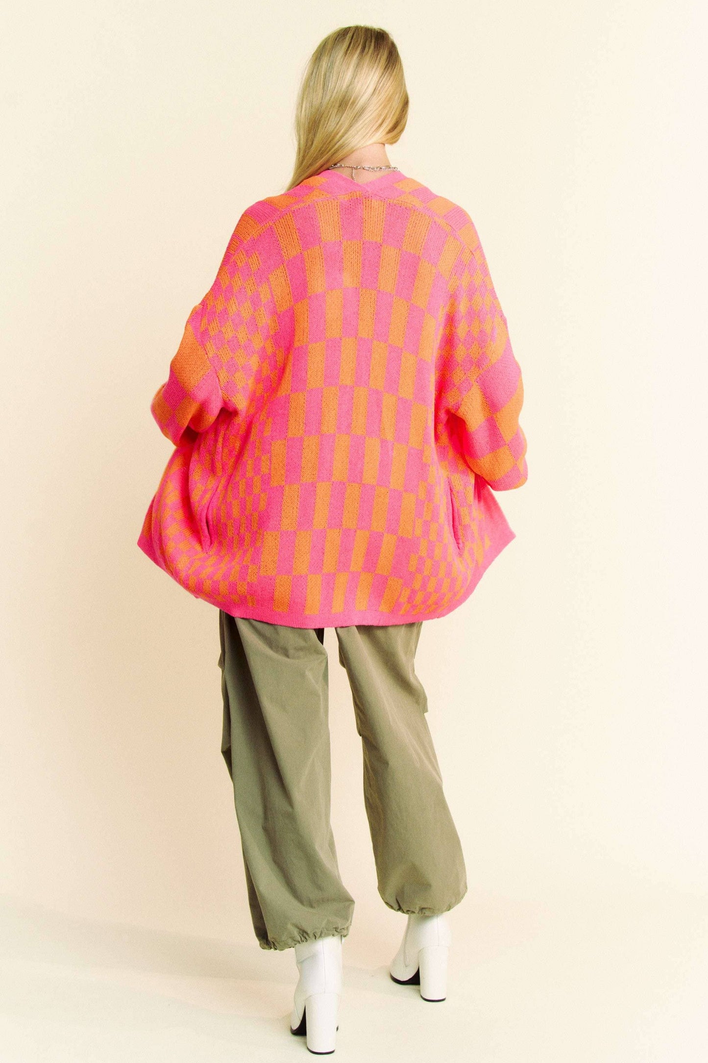 Candy Checkered Cardigan