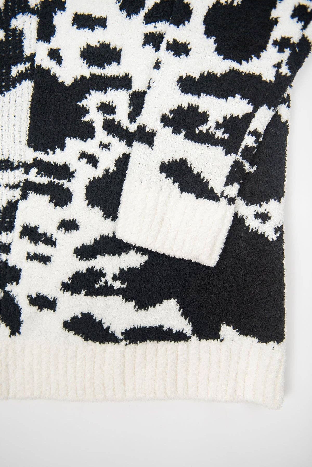 Western Black Cow Print Luxe Cardigan