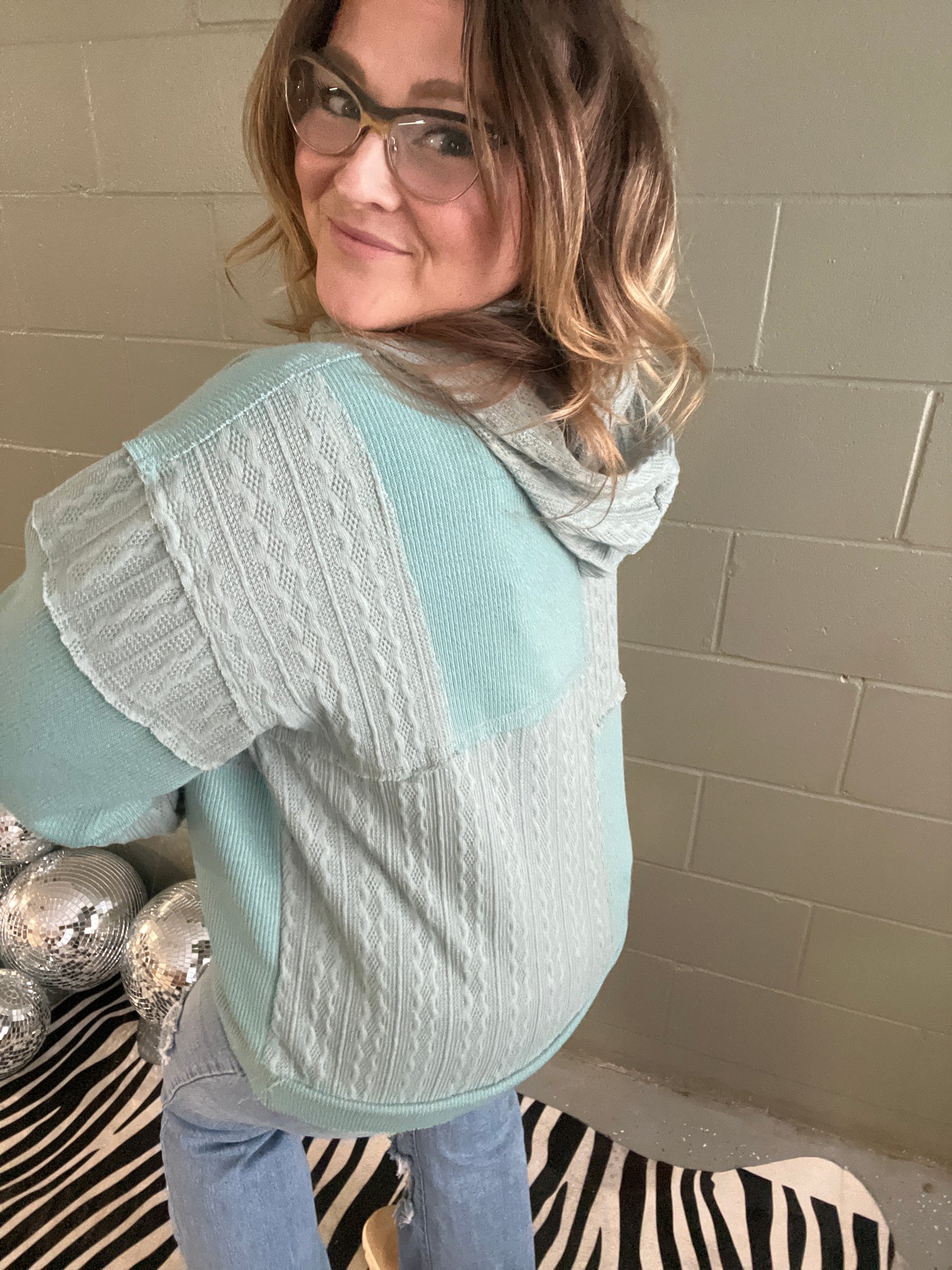 Antique Jade Green Hoodie