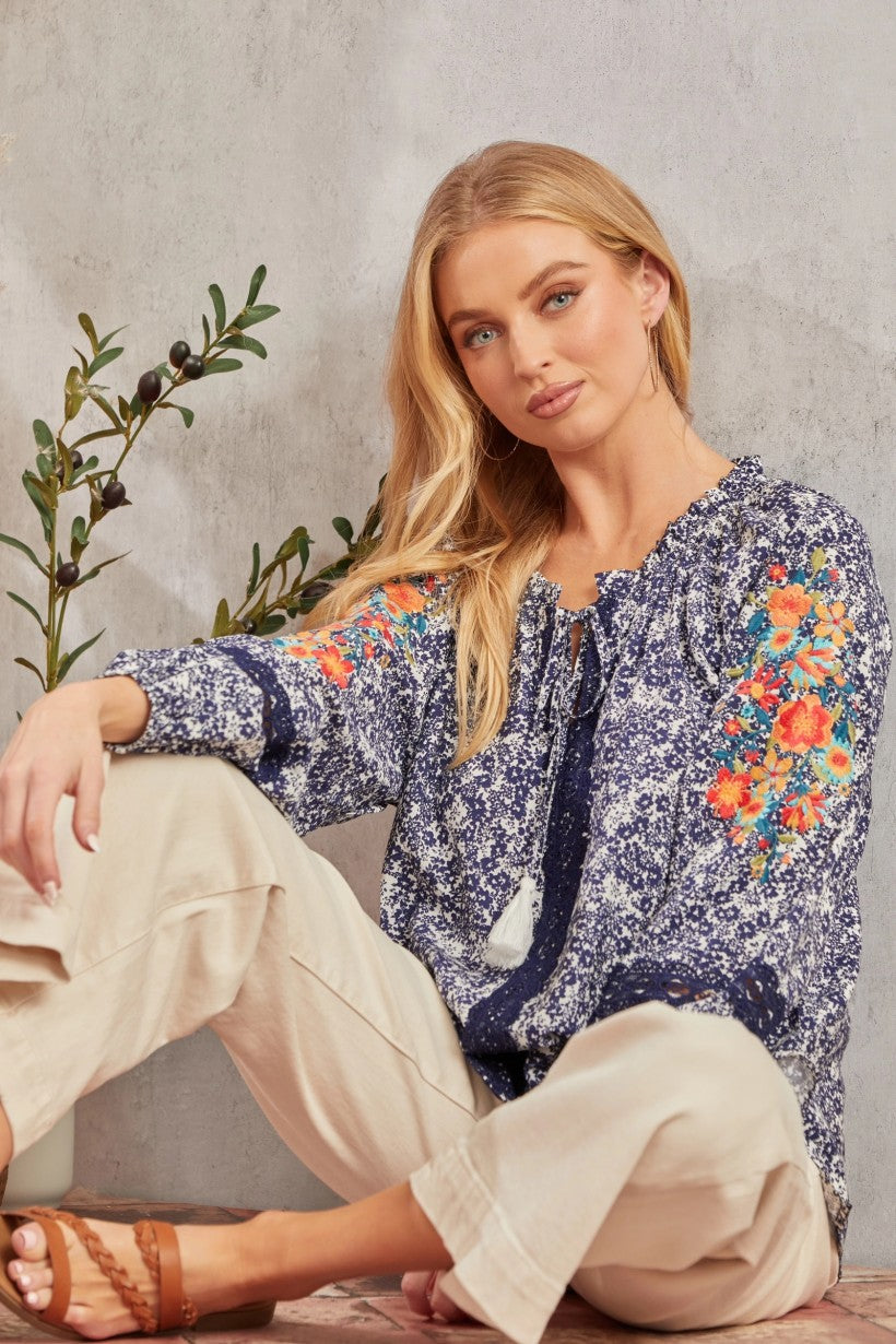 Roberta Embroidered Blouse