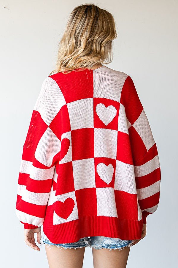 Queen of Hearts Sweater Cardigan