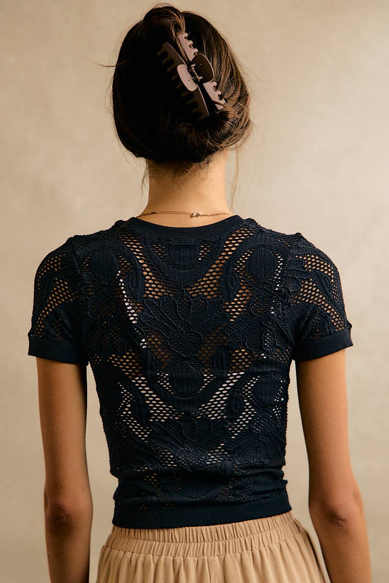 Botanical Belle Black Top