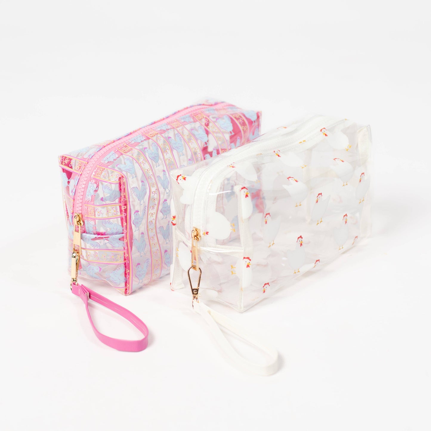 Chickens & Bows Clear Cosmetic Bag
