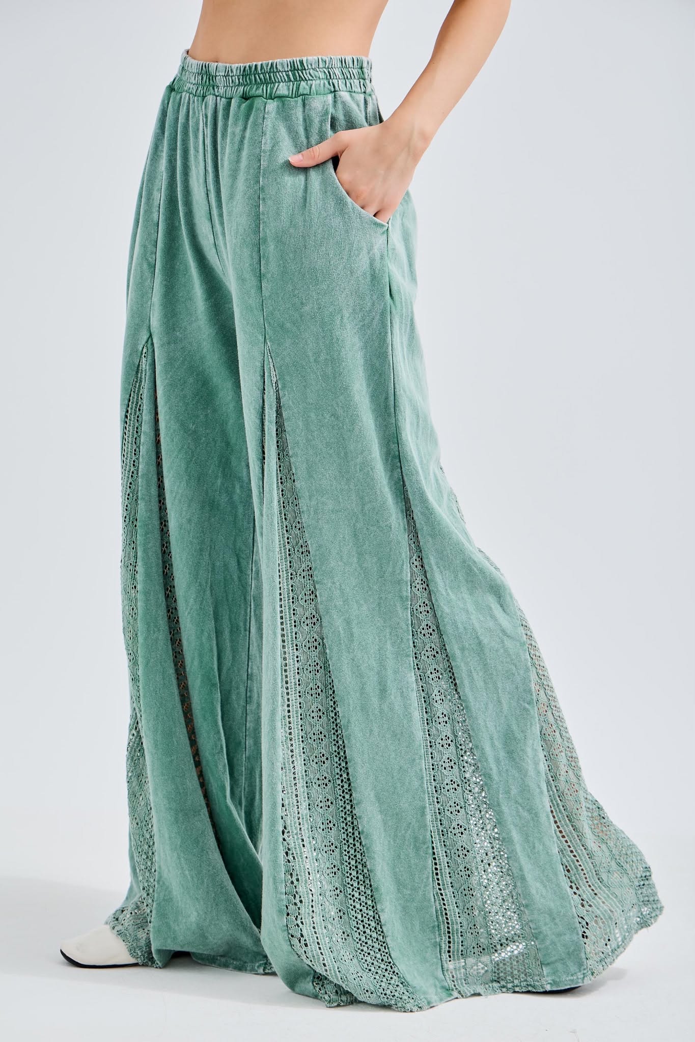 Boho Lace Flare Pants