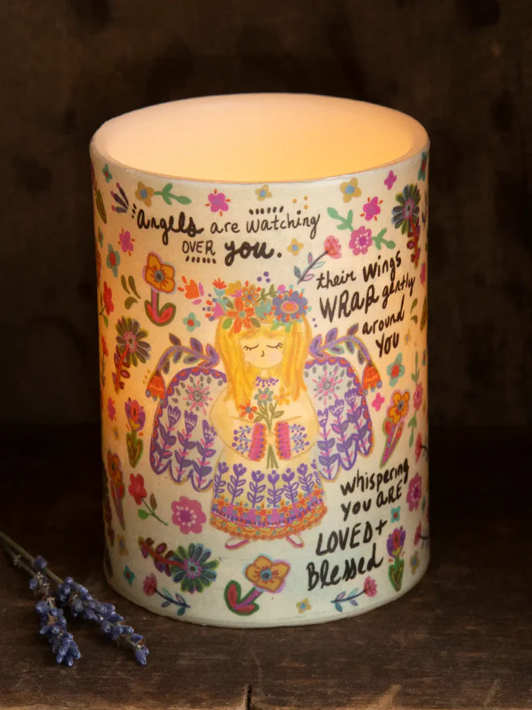 Natural Life Angel Wings Flameless Candle