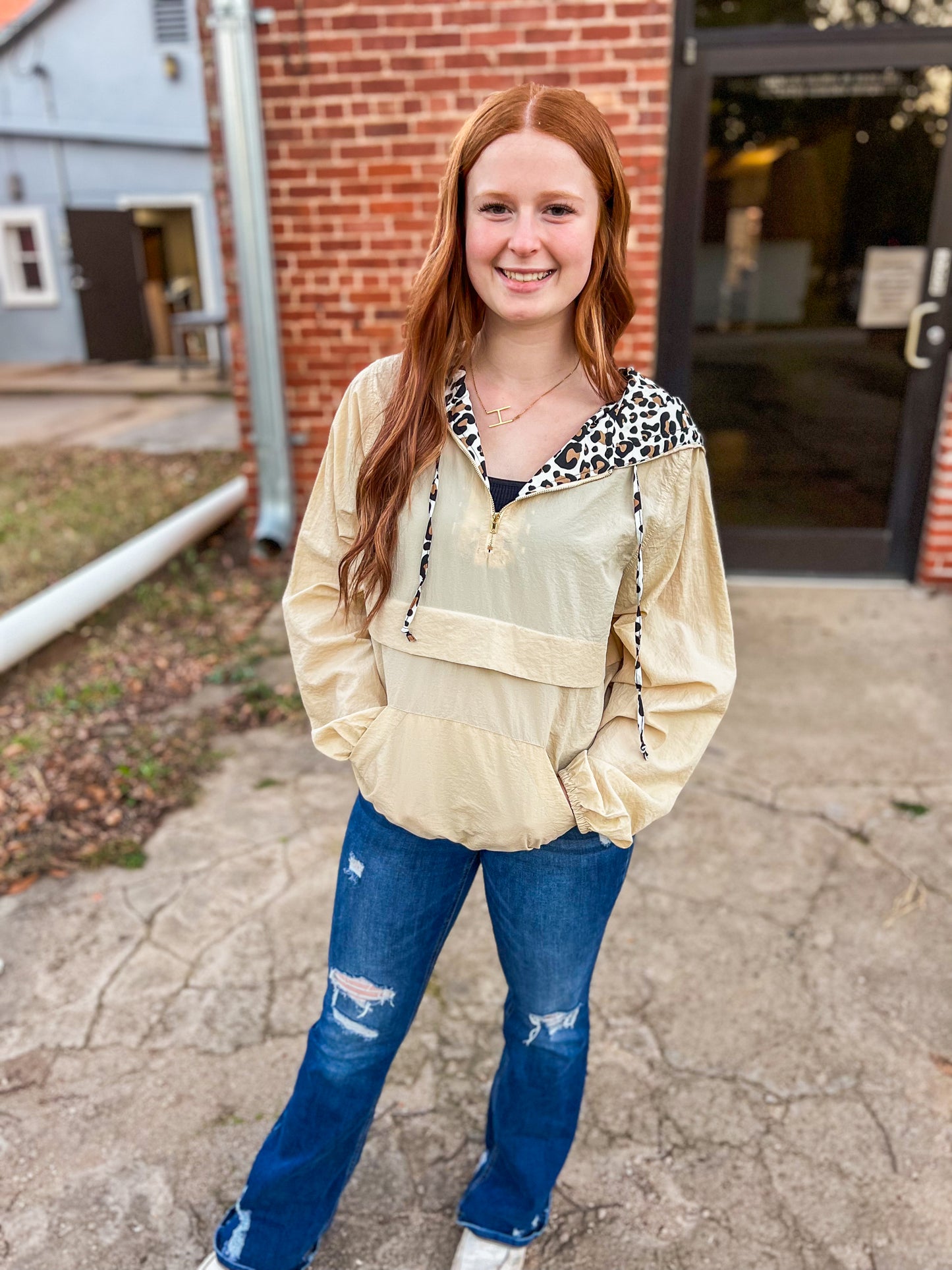 Whitlow Leopard Lined Windbreaker