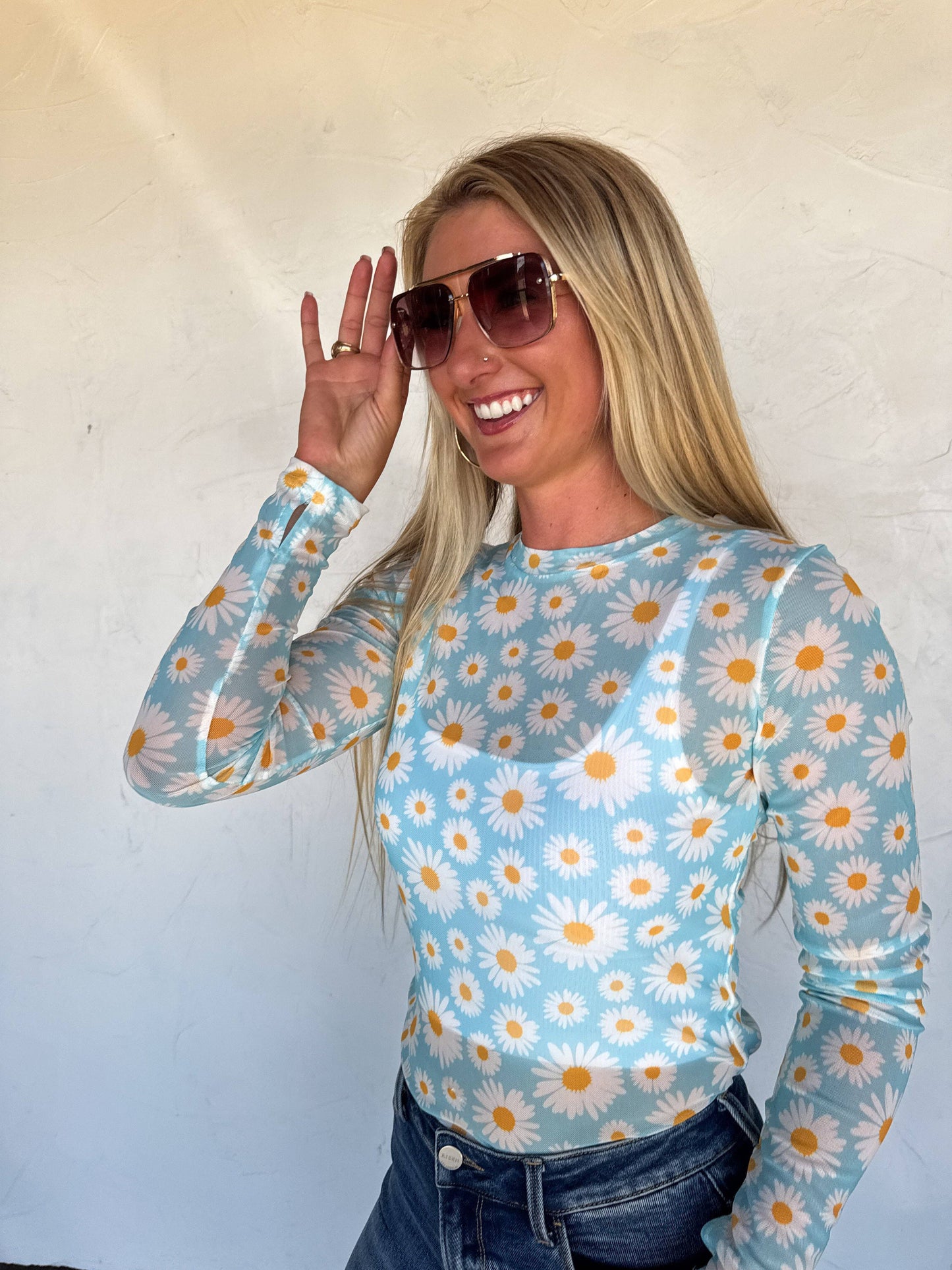Blakeley Daisy Mesh Top