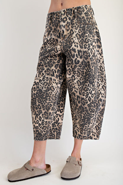 Untamed Leopard Barrel Jeans