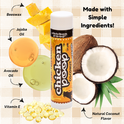 Chicken Poop® COCONUT Lip Balm - All Natural