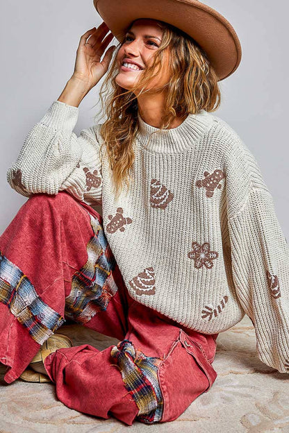 Ginger Bread Kisses Sweater Top