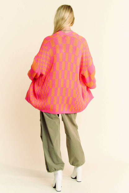 Candy Checkered Cardigan