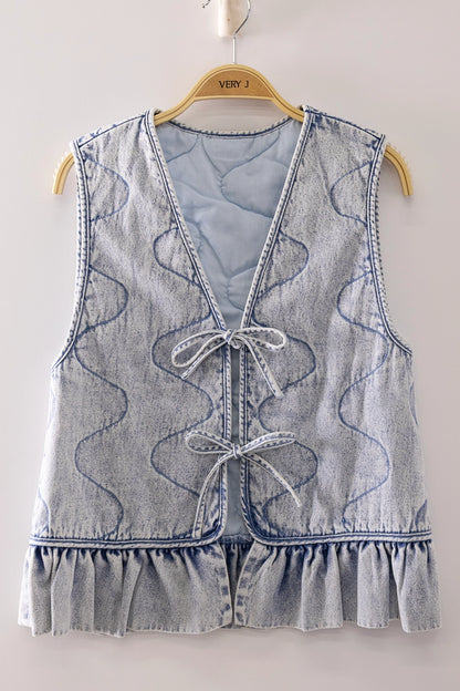 Natalie Tie Puff Vest