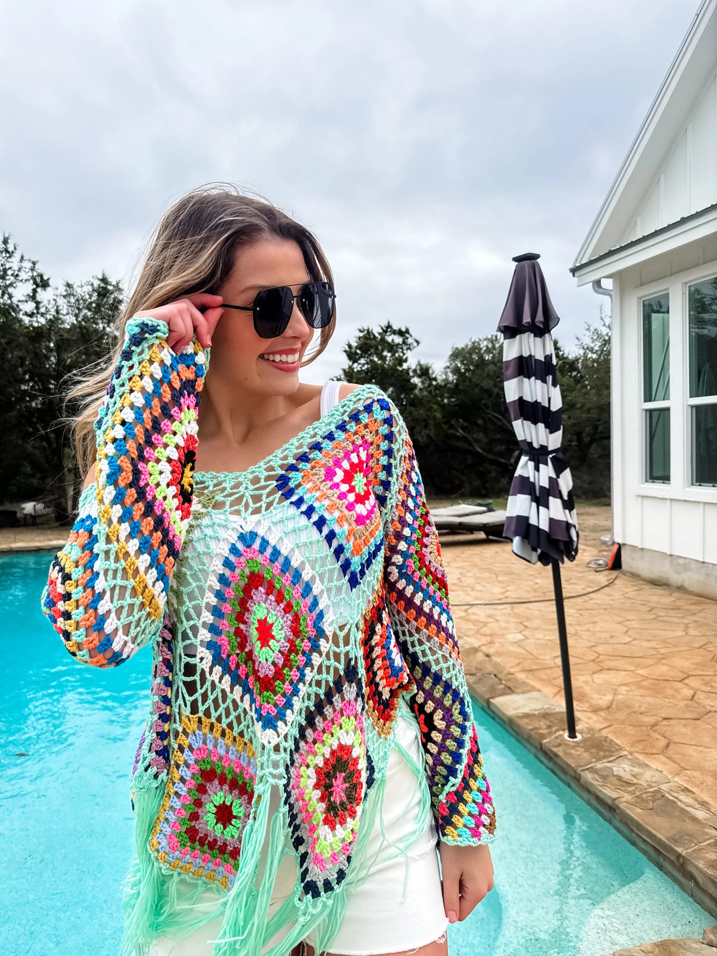 Kimmy Crochet Poncho