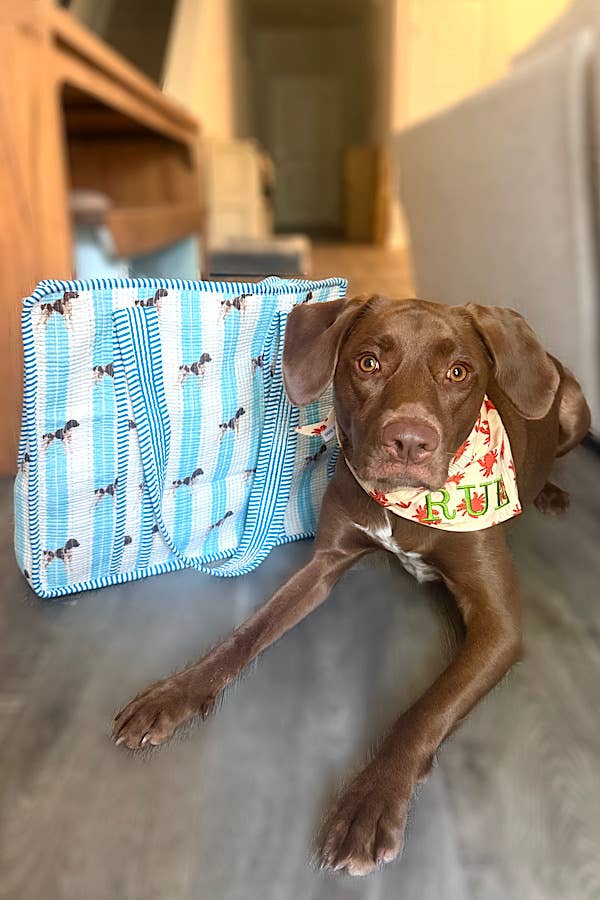 Rue in Blue Dog Tote Bag