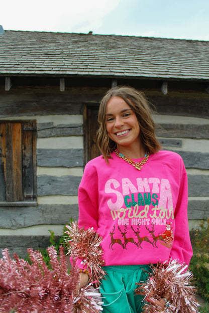 Santa Claus World Tour Pink Crew