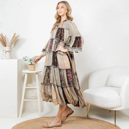 Timeless Long Patchwork Dress