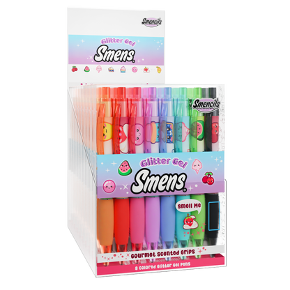 Smens: Glitter Gels - Scented Colored Gel Ink Pens - 8 Pack