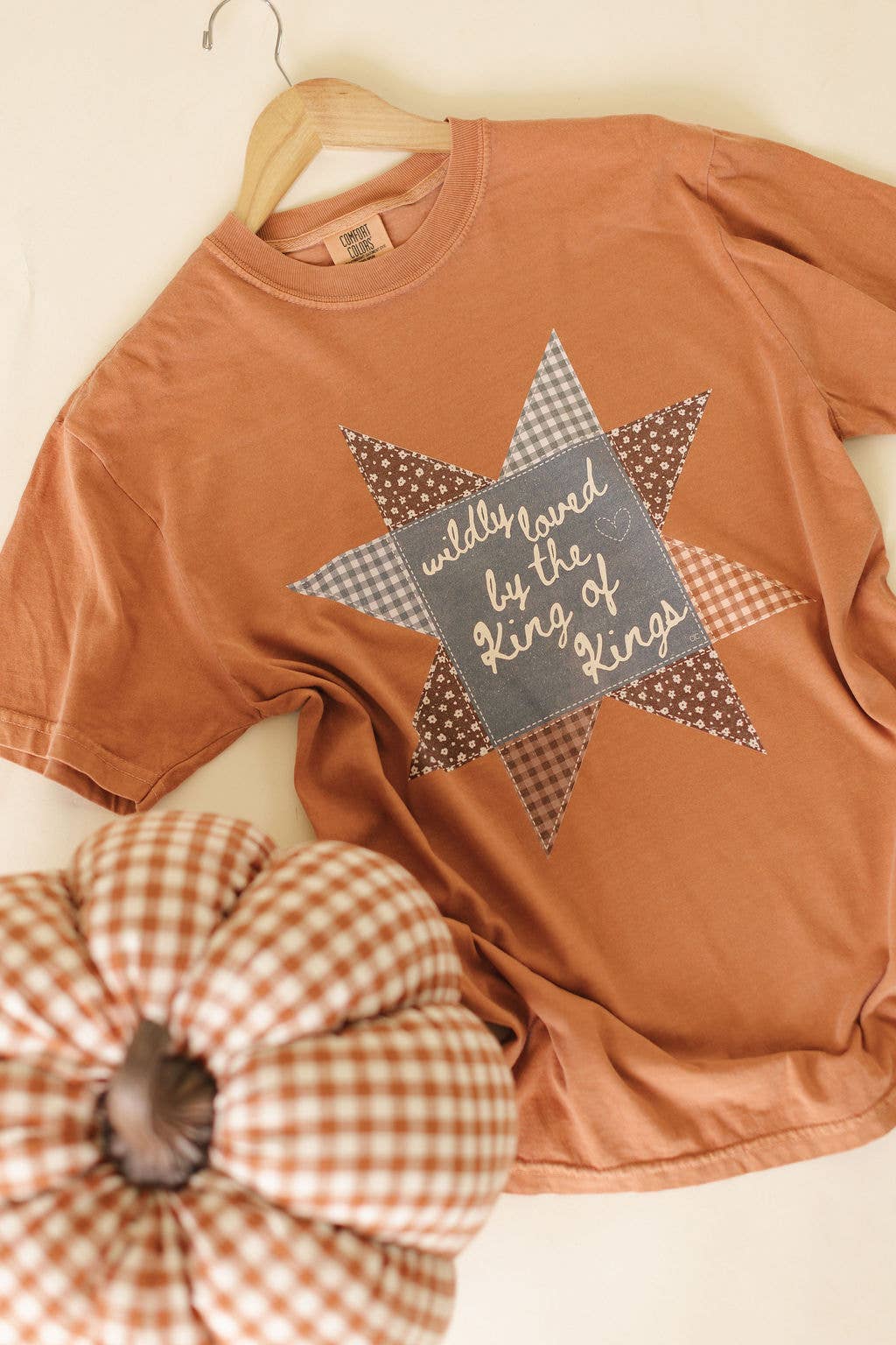 Quilt Patch Wildly Loved By The King Graphic Tee