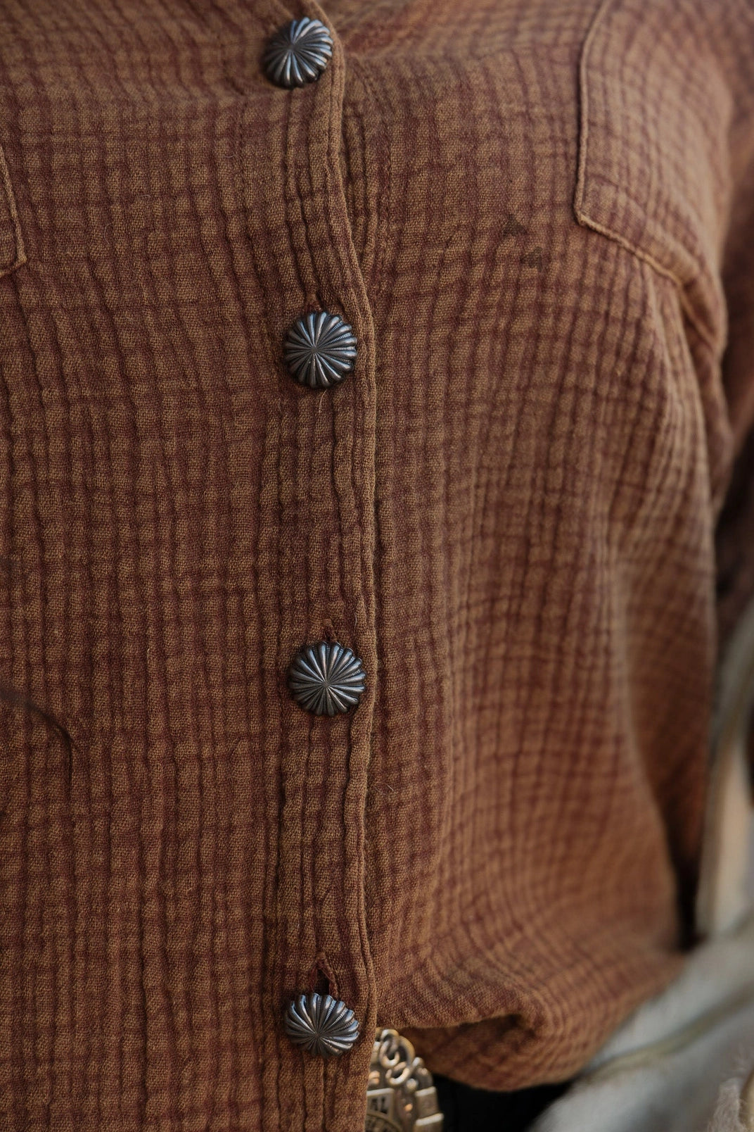 Whiskey and Honey Button-Up Top