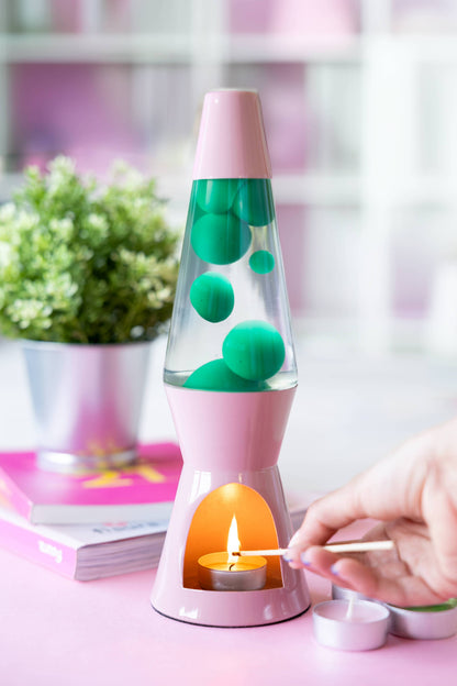 Pink and Green Lava Lamp Candle