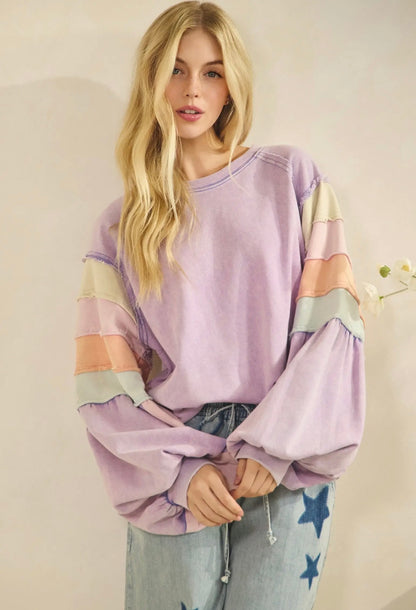 Retro Rainbow Pullover