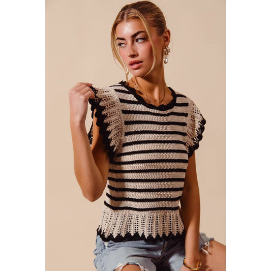 Soft Spoken Stripe Top