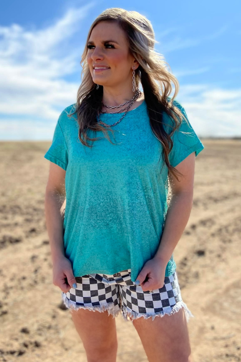 Checkered Creek Denim Shorts