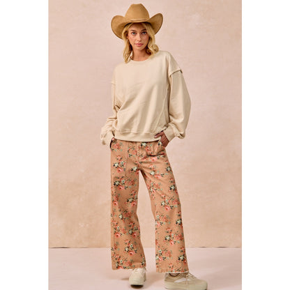 Cinnamon FLoral Denim Pants