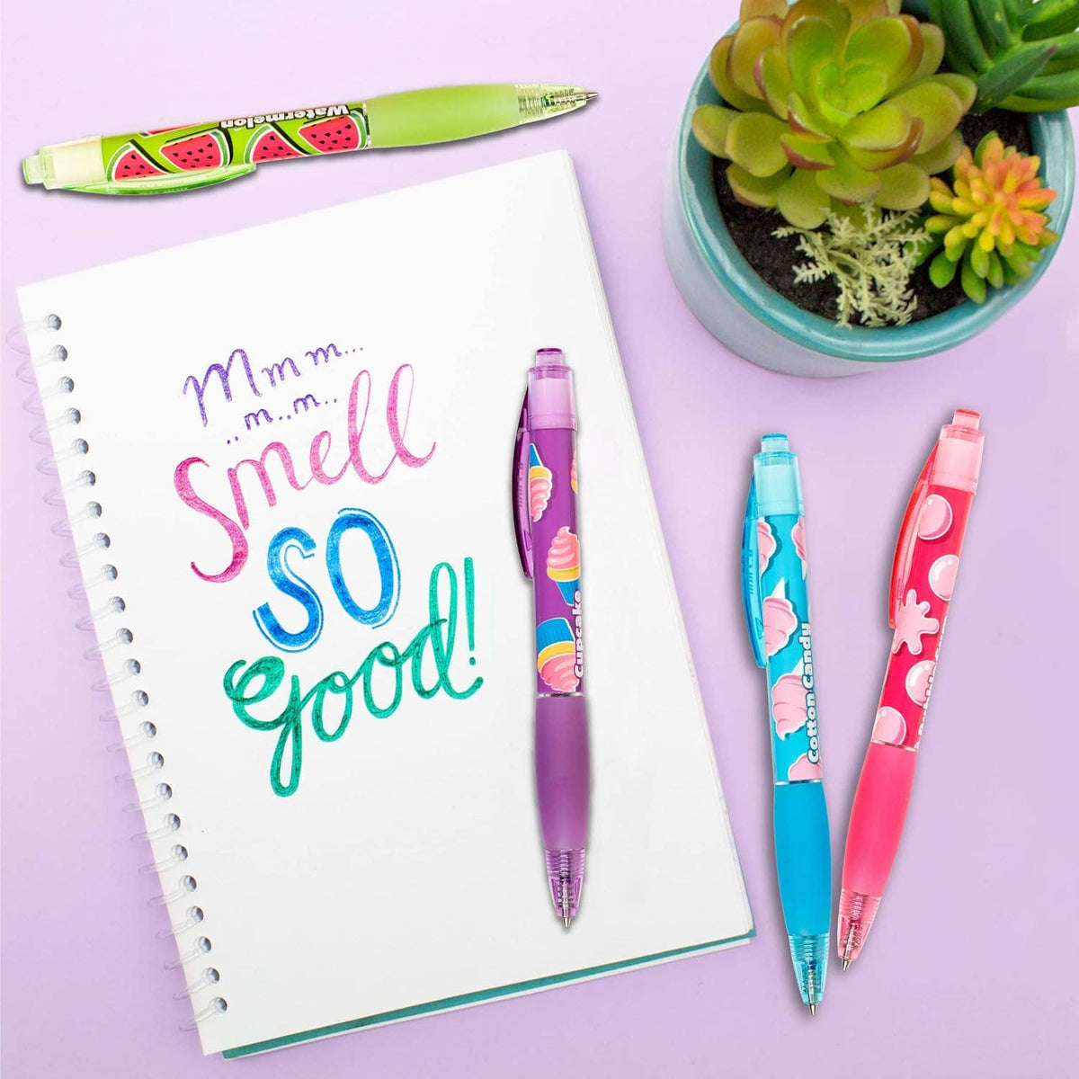 Smens: Glitter Gels - Scented Colored Gel Ink Pens - 8 Pack