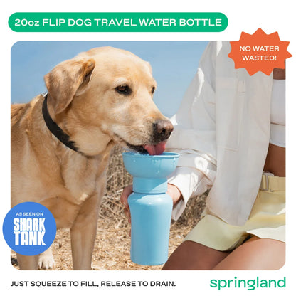 20oz Flip Travel Dog Water Bottle