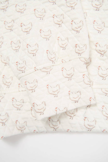 Oversized Quilted Chicken Sweater