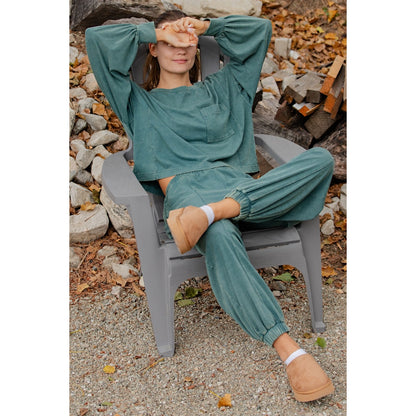 Mineral Washed Balloon Jogger Set
