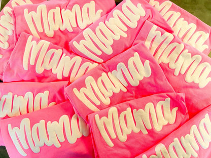 Mama Glitter Puff Tee
