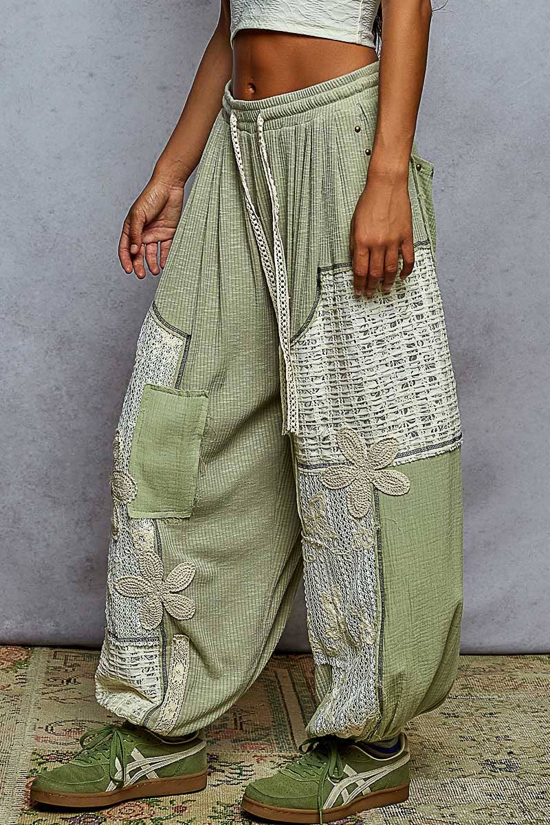 The Boho Matcha Jogger Pants