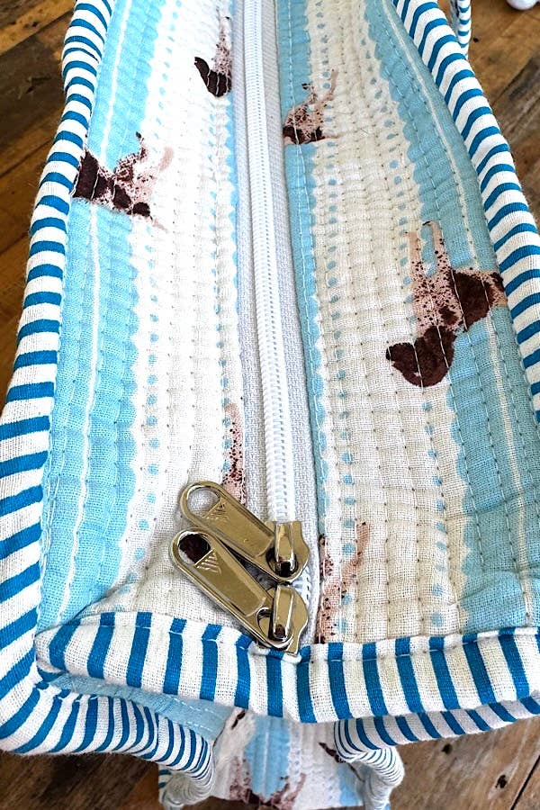Rue in Blue Dog Tote Bag