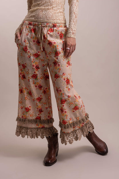 Blush and Bloom Floral Pants