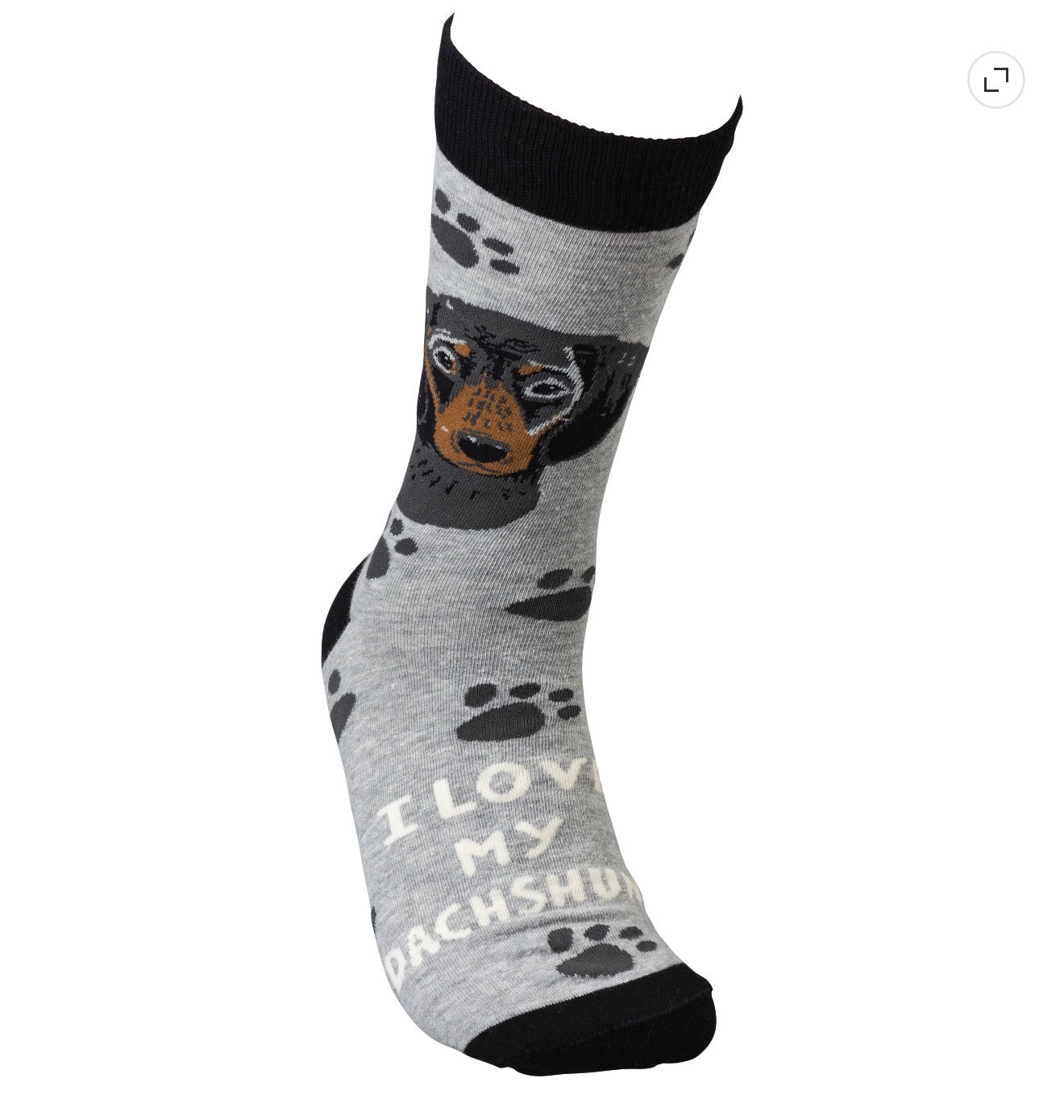 I Love My Dachshund Socks