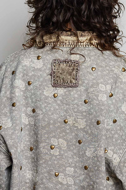 Heart Stud Vintage Shacket