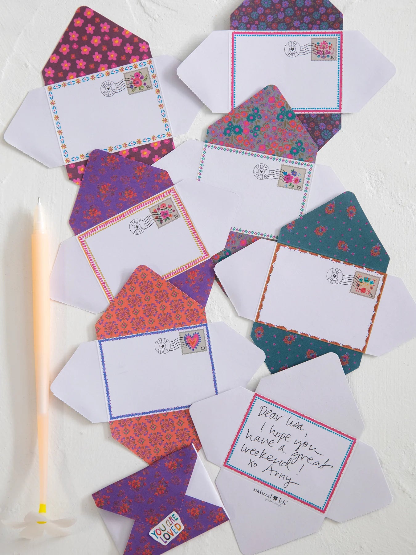 Natural Life Little Envelope Letters
