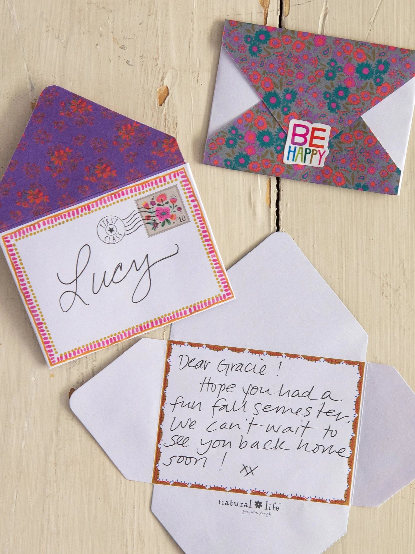 Natural Life Little Envelope Letters