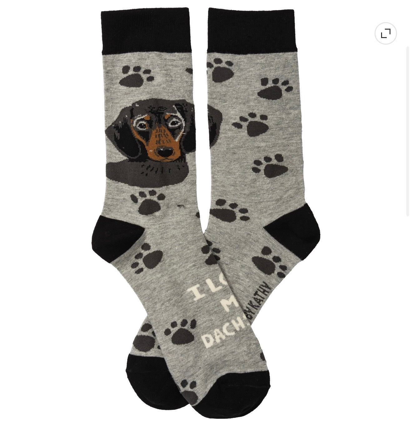 I Love My Dachshund Socks