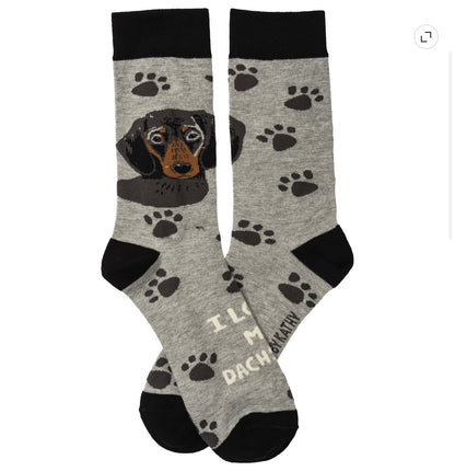 I Love My Dachshund Socks