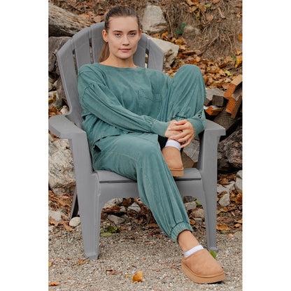 Mineral Washed Balloon Jogger Set