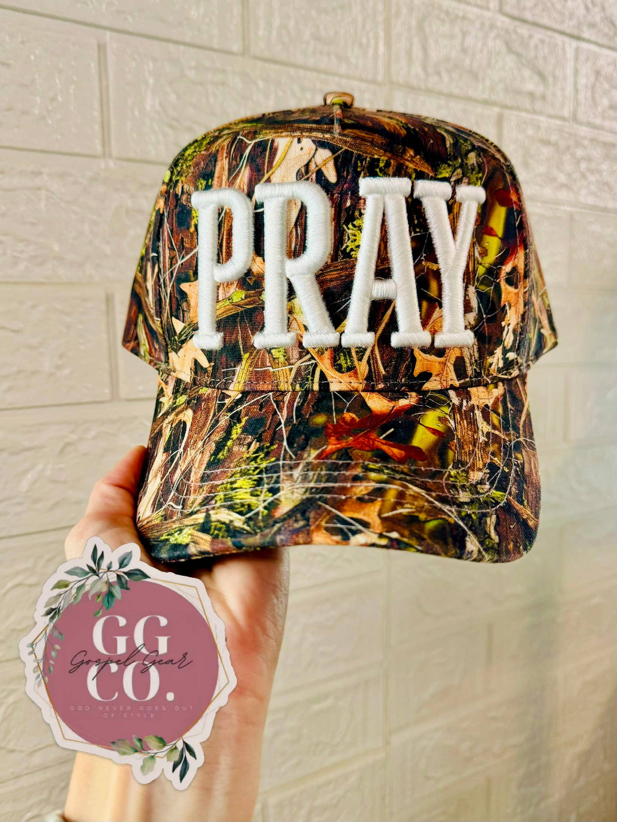 PRAY Puff Embroidered Hat