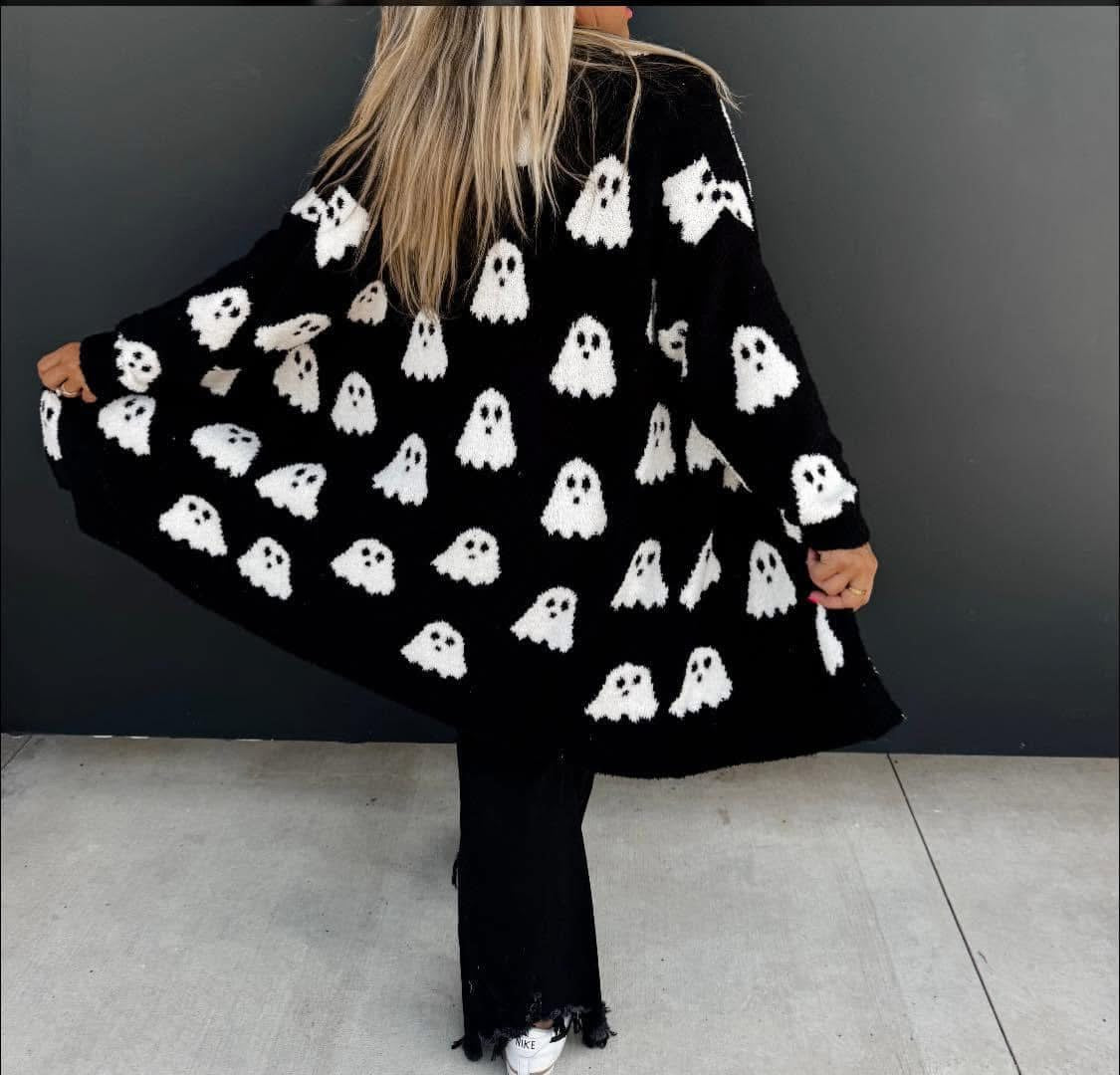 Ghost cloud cardigan reversible