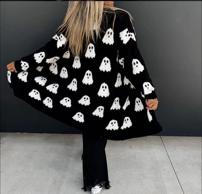 Ghost cloud cardigan reversible