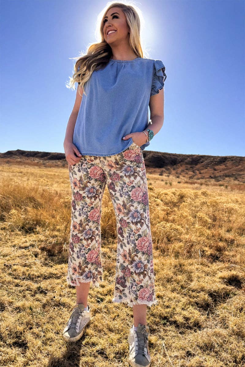 Vintage Floral Jeans