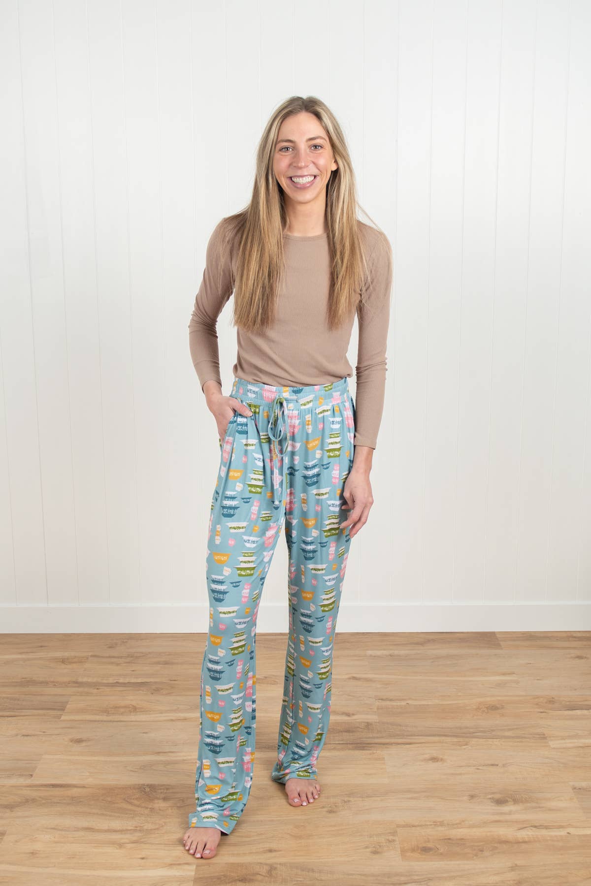 Vintage Kitchen Classic Prints Adult Bamboo Lounge Pants