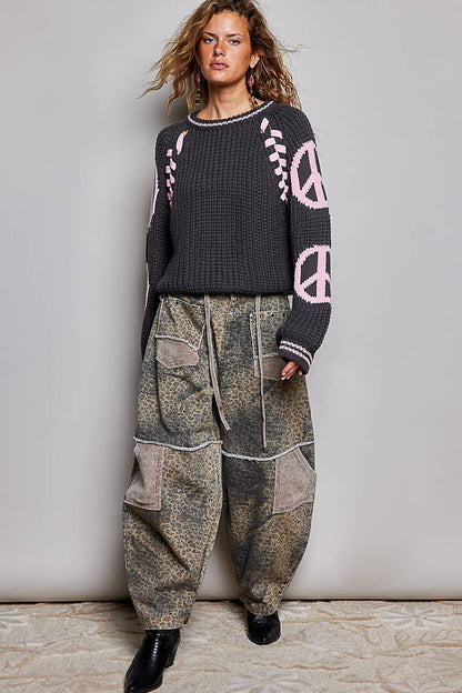 Olive Chenille Knit Sweater