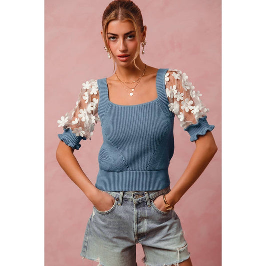 Indigo Bloom Top